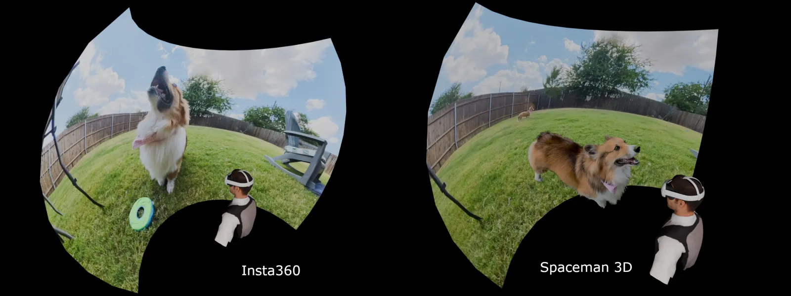 Spaceman true 3D vs Insta360 flat 360-degree comparison